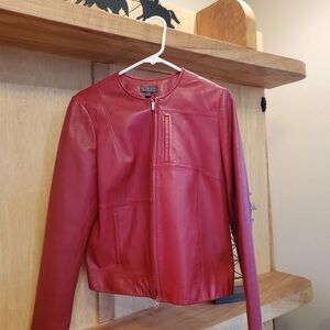 Women’s Medium Red Leather Jacket